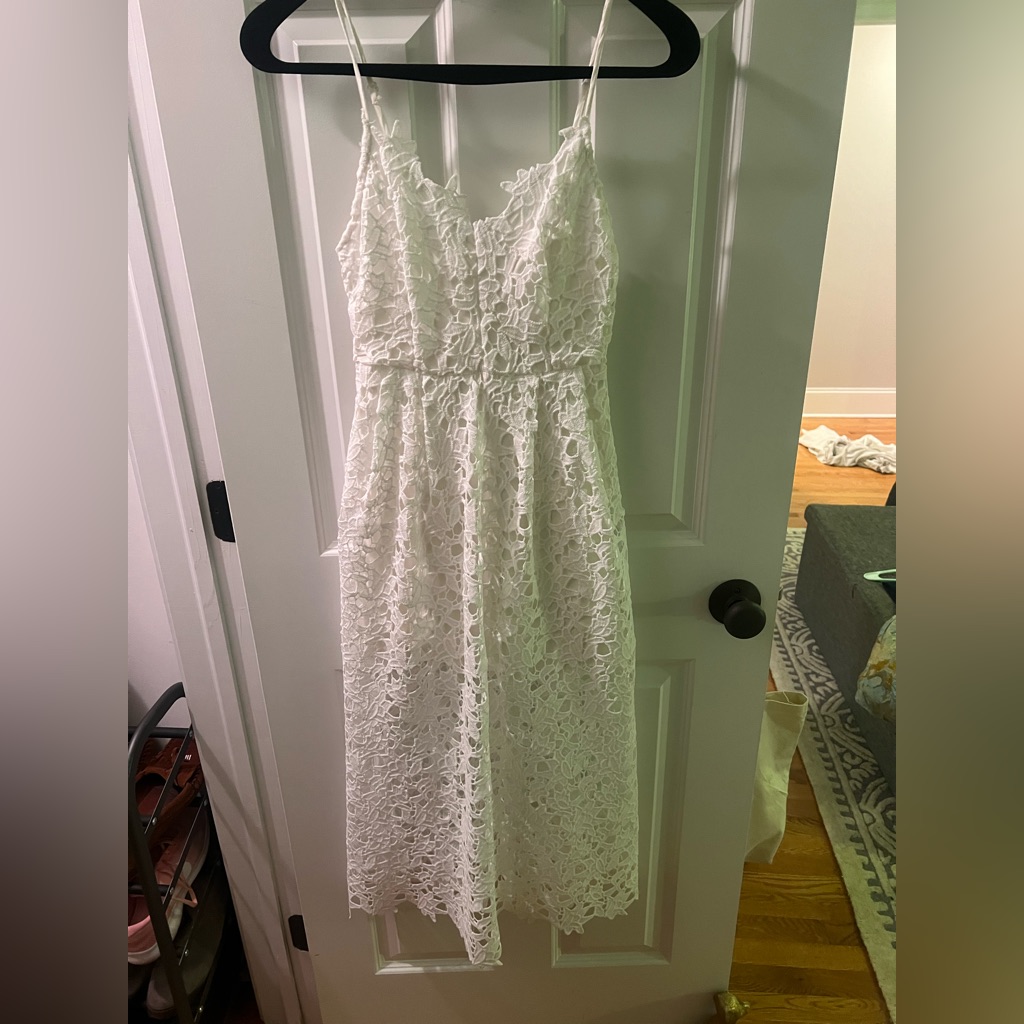 Astr White Eyelet Sleeveless Dress. Size S. Great Condition. Worn Once.